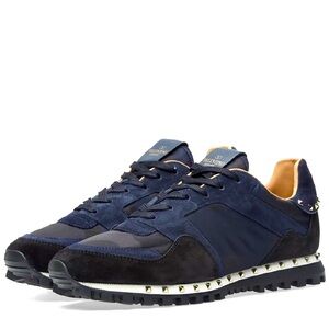 Valentino Garavanti Rockstud Blue Camo Stud Rockrunner Sneaker 11